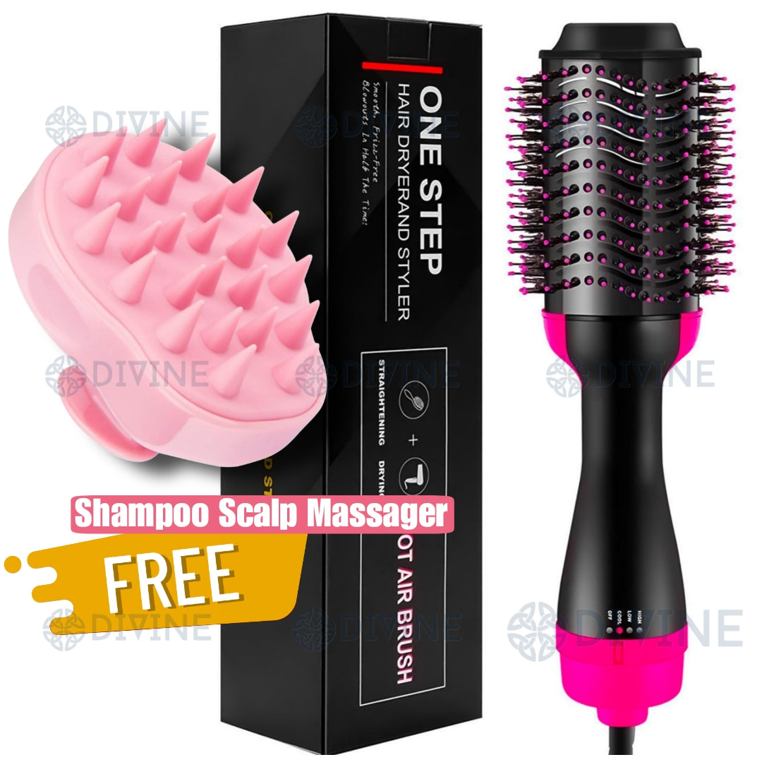 One Step Hot Air Brush 3-in-1 | Hair Dryer, Straightener & Volumizer 1000W